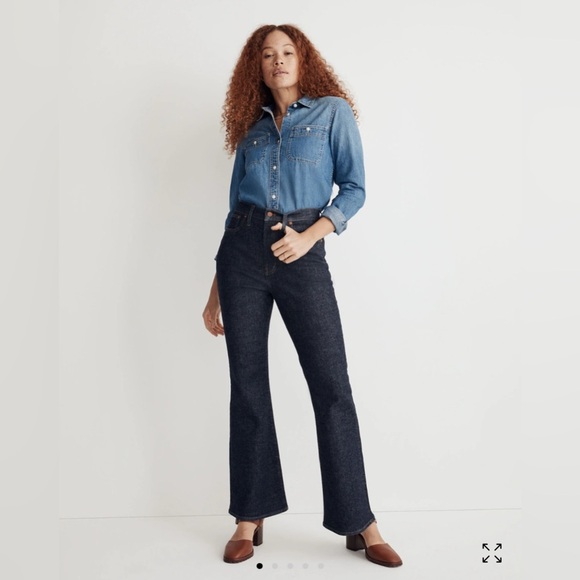 Madewell Women's Straight Leg Jeans - Dark Blue - Picture 2 of 14